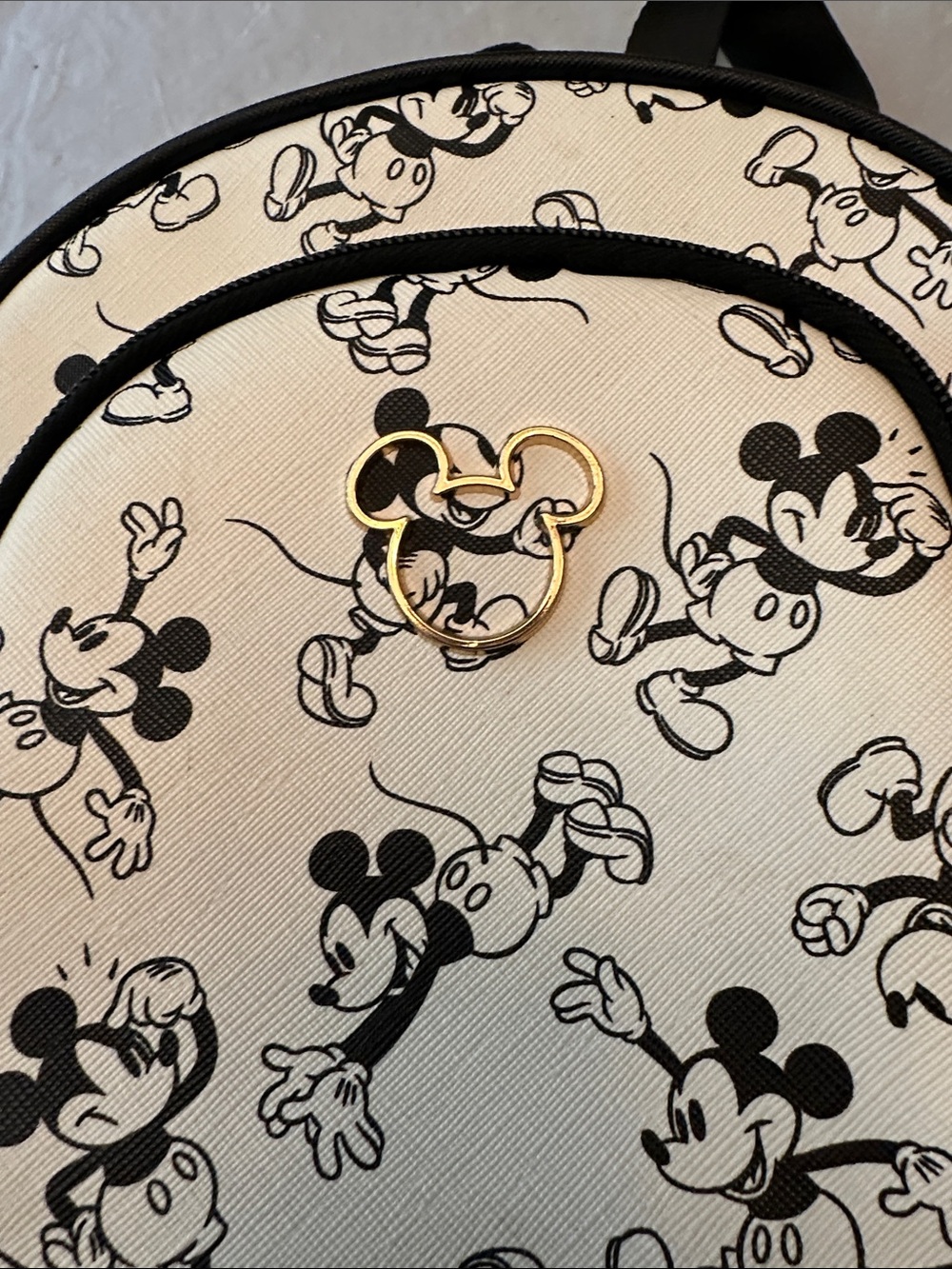 Disney Black & White Mickey Pattern Mini Backpack - Picture 4 of 7